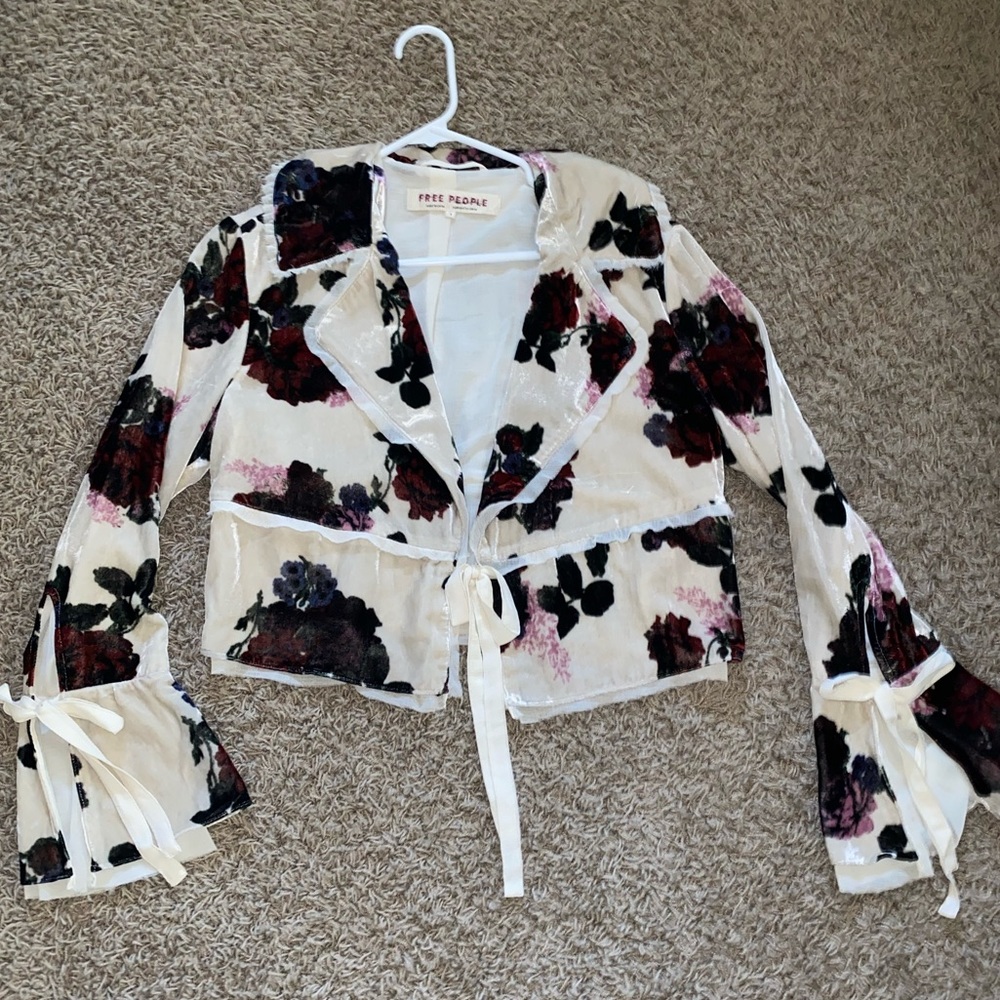 Free People velvet blouse